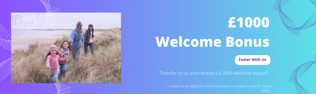 transfer fostering agency welcome bonus